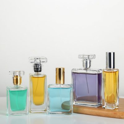 Luxury cylinder empty gold perfume glass bottle (5)