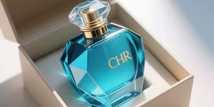 Elegant Transparent Glass Perfume Bottle with Minimalist Design