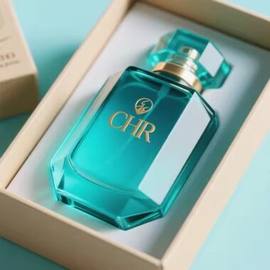 Elegant Transparent Glass Perfume Bottle with Minimalist Design