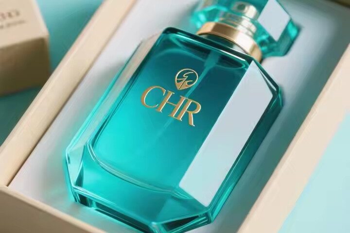 Elegant Transparent Glass Perfume Bottle with Minimalist Design