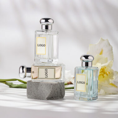Luxury Custom Clear Square Glass Perfume Bottles – 30ml 50ml 100ml Options