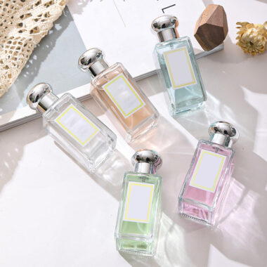 Luxury Custom Clear Square Glass Perfume Bottles – 30ml 50ml 100ml Options