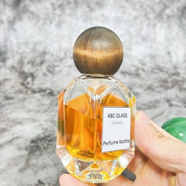 30ml 50ml Clear Glass Perfume Bottles with Colorful Round Ball Caps