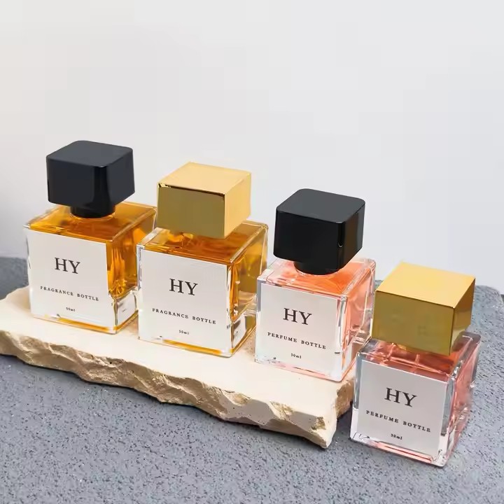 Luxury Thick Cube Glass Perfume Bottle Wholesale – Premium Square Scent Container