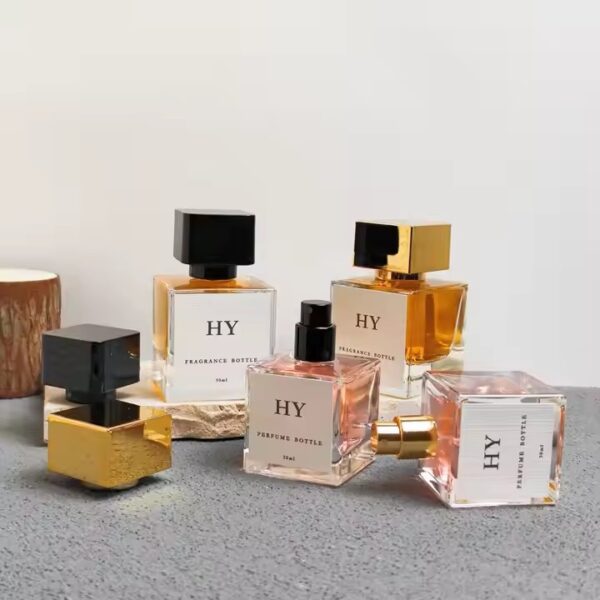 Luxury Thick Cube Glass Perfume Bottle Wholesale – Premium Square Scent Container