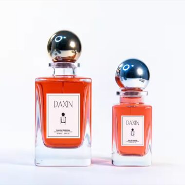 Clear Transparent Luxury Glass Perfume Bottle with Custom Packaging