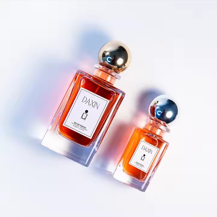 Clear Transparent Luxury Glass Perfume Bottle with Custom Packaging