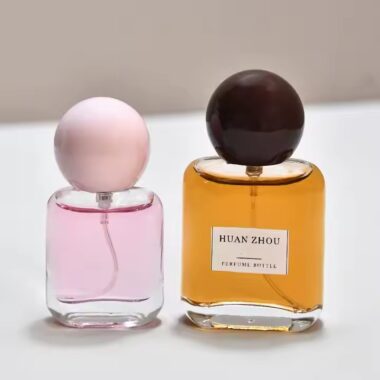 Colorful Ball Cap Glass Perfume Bottle – Stylish Glass Fragrance Container
