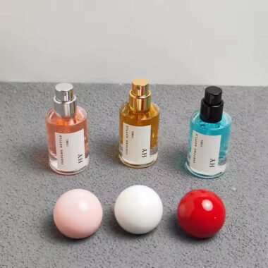 Colorful Ball Cap Glass Perfume Bottle – Stylish Glass Fragrance Container