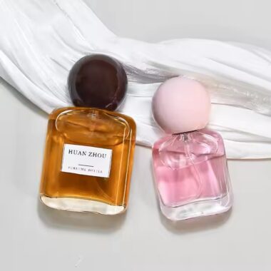 Colorful Ball Cap Glass Perfume Bottle – Stylish Glass Fragrance Container