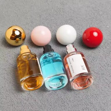 Colorful Ball Cap Glass Perfume Bottle – Stylish Glass Fragrance Container