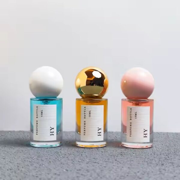Colorful Ball Cap Glass Perfume Bottle – Stylish Glass Fragrance Container