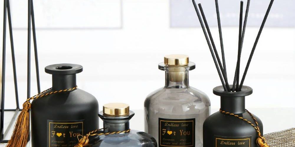 bottle with sticks for home fragrance