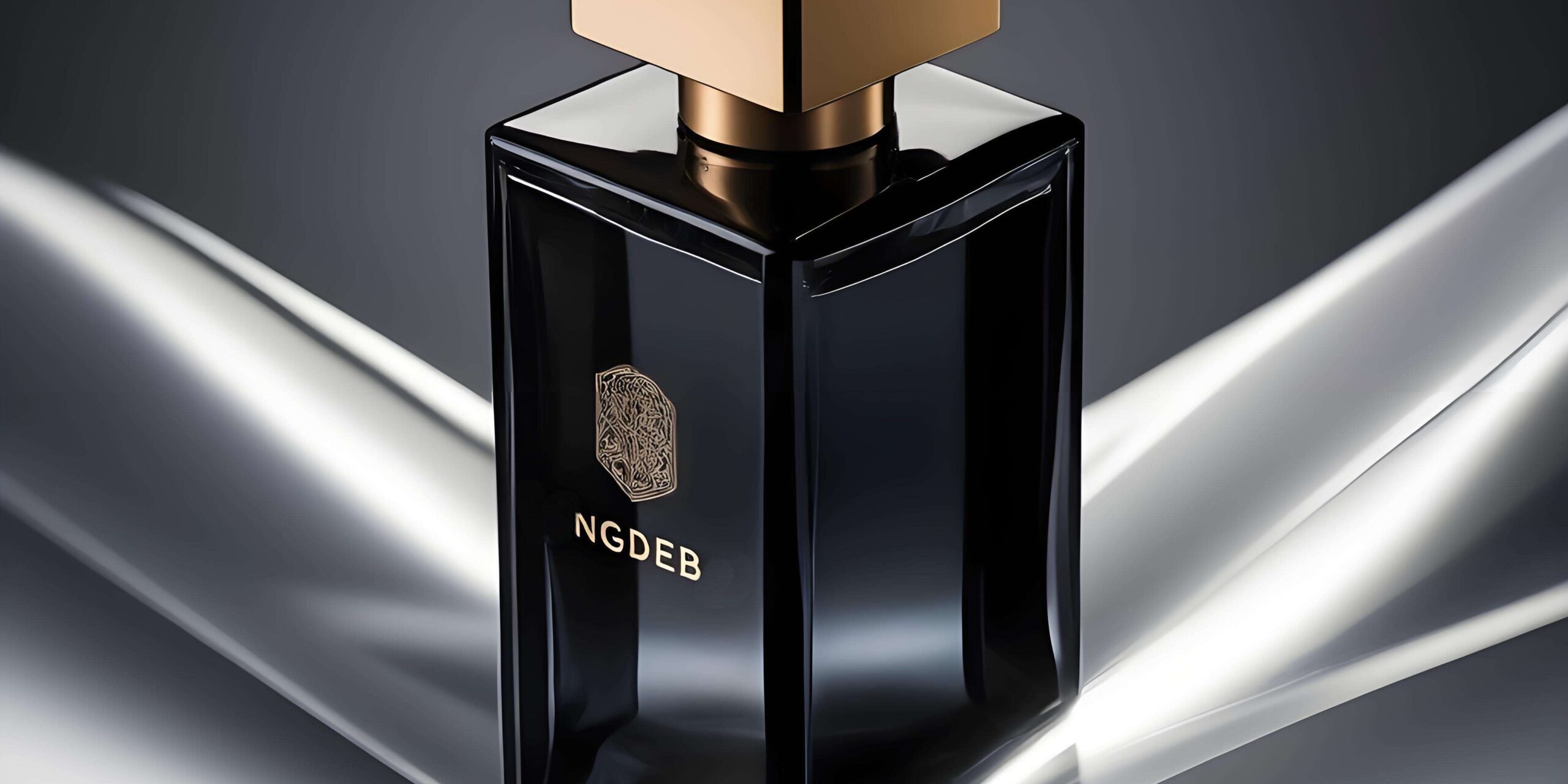 Black luxury crimp neck perfume bottle