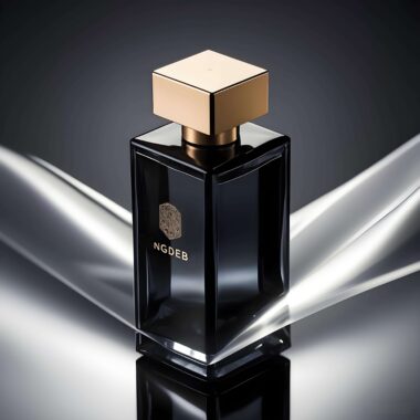 Black luxury crimp neck perfume bottle