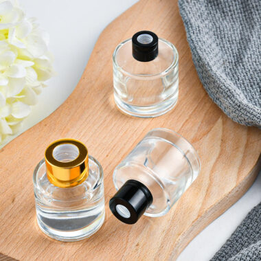 Clear round glass reed diffuser bottle