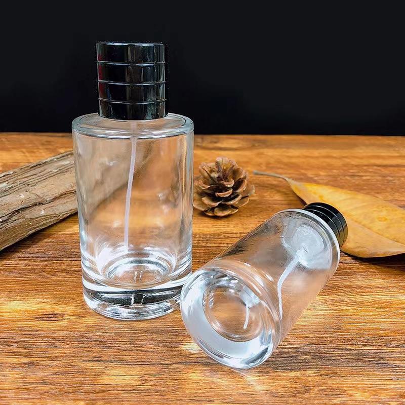 transparent glass perfume spray bottle