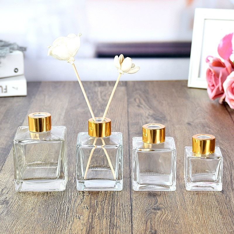 Square empty aromatherapy glass bottle