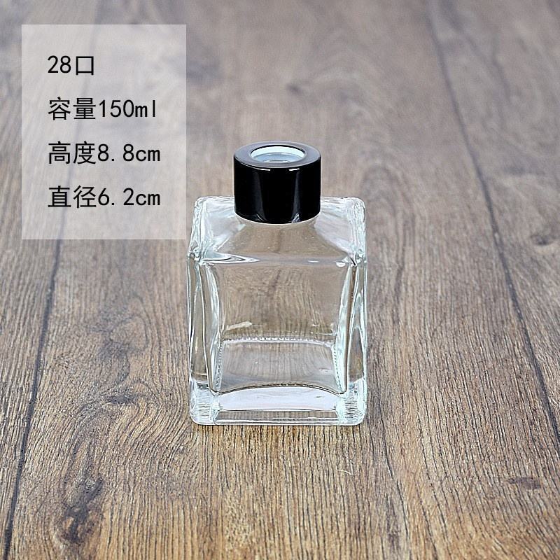 Square empty aromatherapy glass bottle