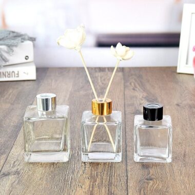 Square empty aromatherapy glass bottle