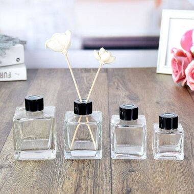 Square empty aromatherapy glass bottle
