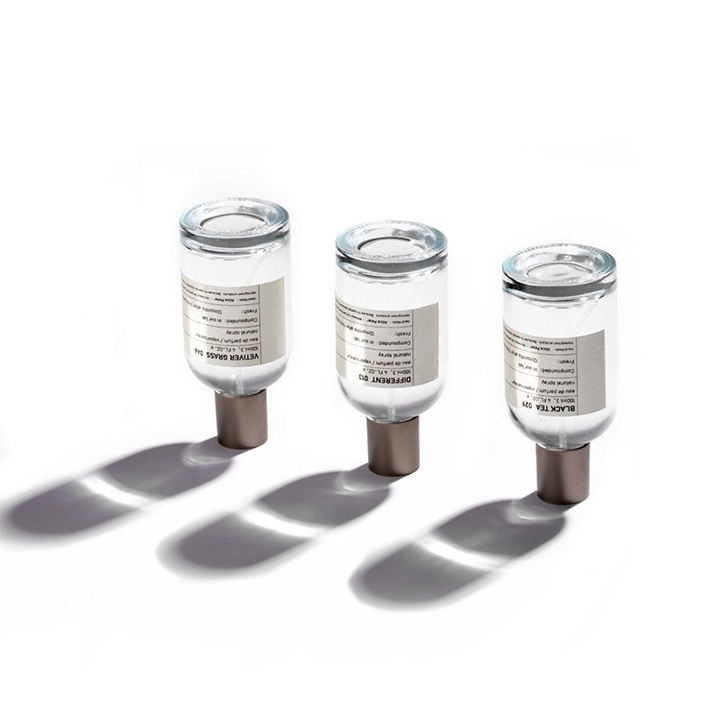 50ml round transparent glass perfume bottle