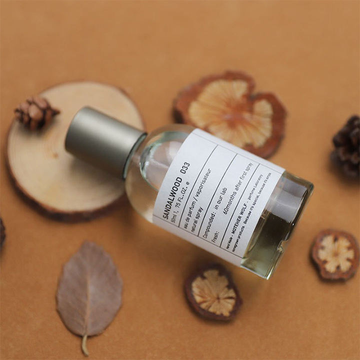 50ml round transparent glass perfume bottle