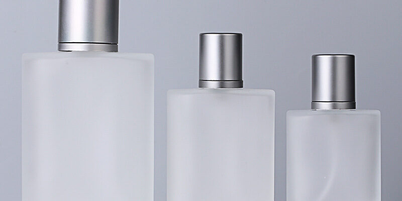 frosted glass perfume spray bottle