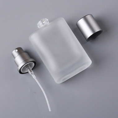 frosted glass perfume spray bottle