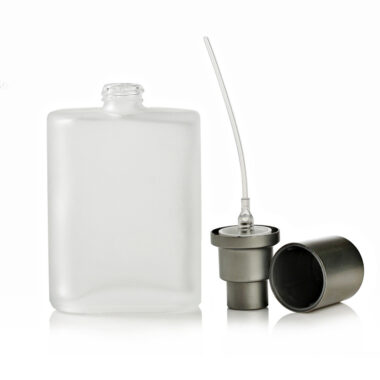 frosted glass perfume spray bottle