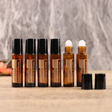 Glass roll on perfume bottle for essential oils