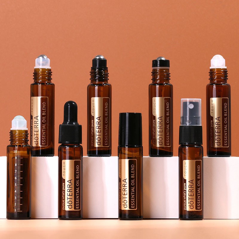 Glass roll on perfume bottle for essential oils