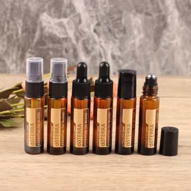 Glass roll on perfume bottle for essential oils