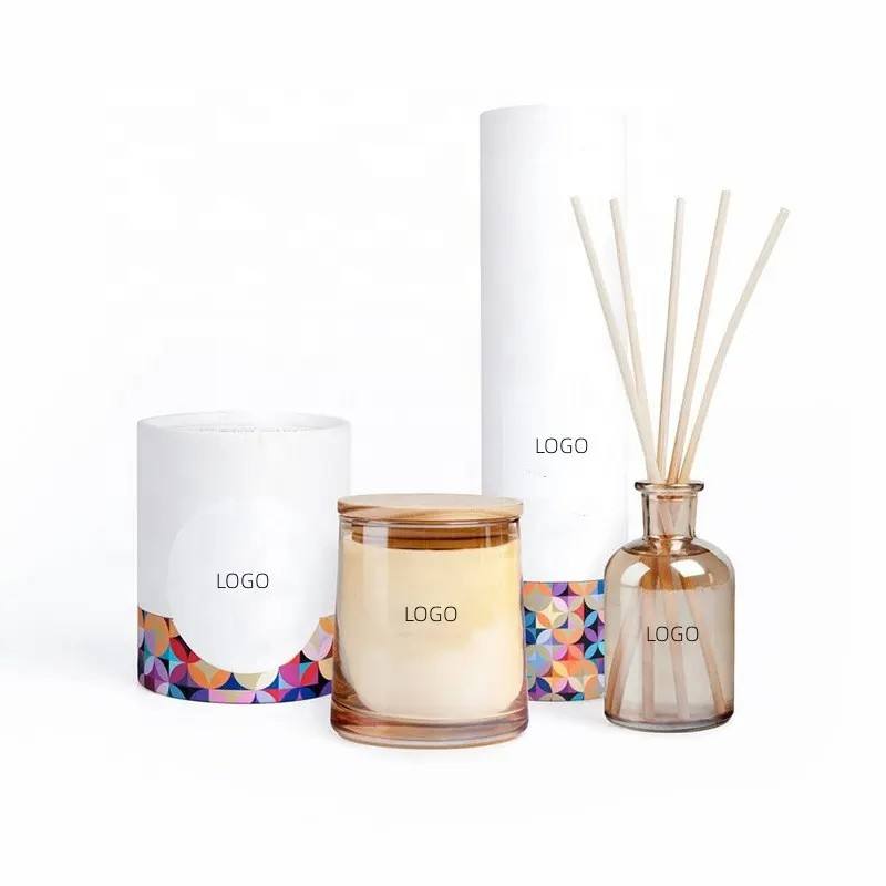 Luxury amber glass reed diffuser bottle