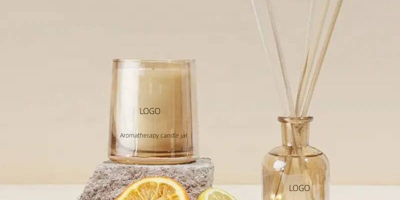 Luxury amber glass reed diffuser bottle