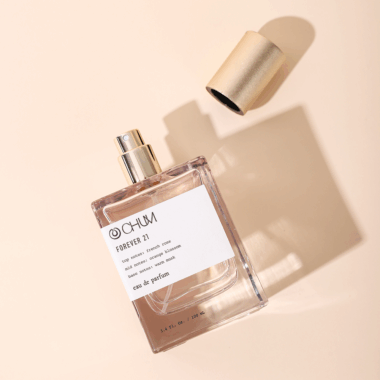 glass perfume bottle with aluminum cap