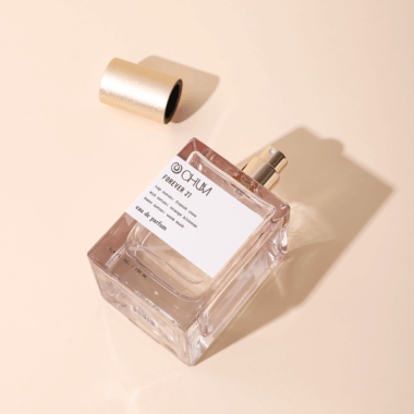 glass perfume bottle with aluminum cap