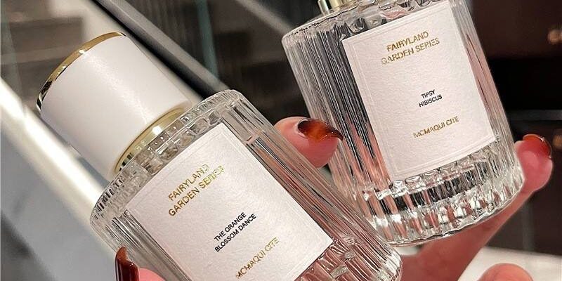 glass perfume spray bottle with custom label