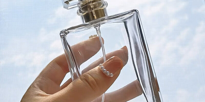 50ml transparent glass perfume spray bottle