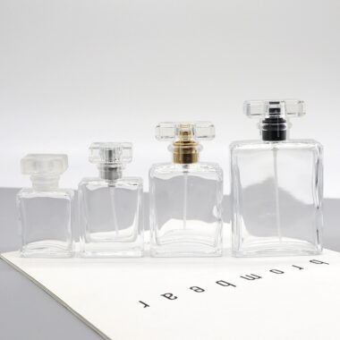 50ml transparent glass perfume spray bottle