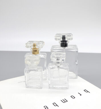 50ml transparent glass perfume spray bottle