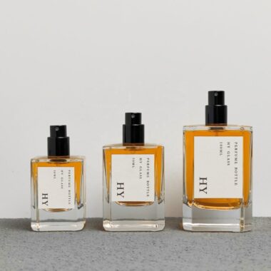 Luxury square glass perfume bottle