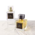 square glass perfume spray bottle