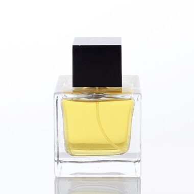 square glass perfume spray bottle