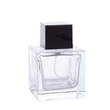 square glass perfume spray bottle