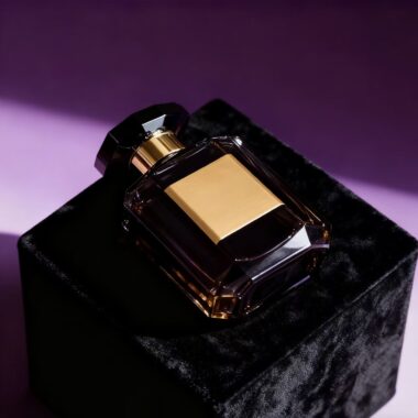 Luxury 100ml curved square glass perfume bottle with pump