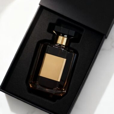 Luxury 100ml curved square glass perfume bottle with pump