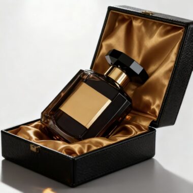 Luxury 100ml curved square glass perfume bottle with pump