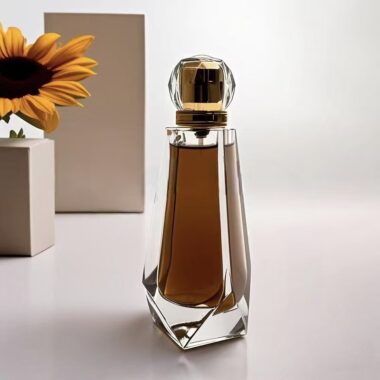 Premium 100ml elegant clear glass perfume bottle design