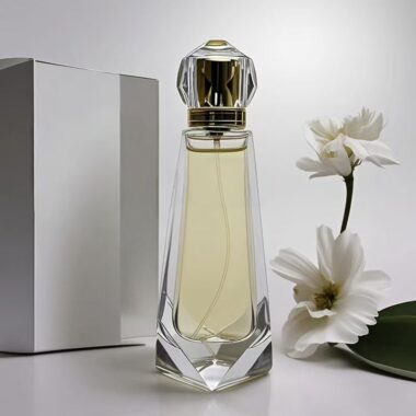 Premium 100ml elegant clear glass perfume bottle design